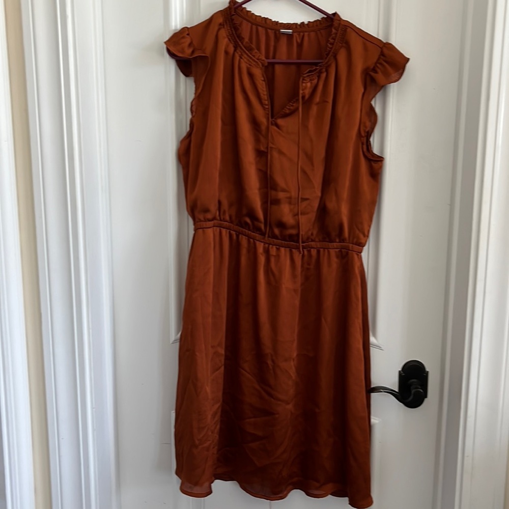 Orange mini dress